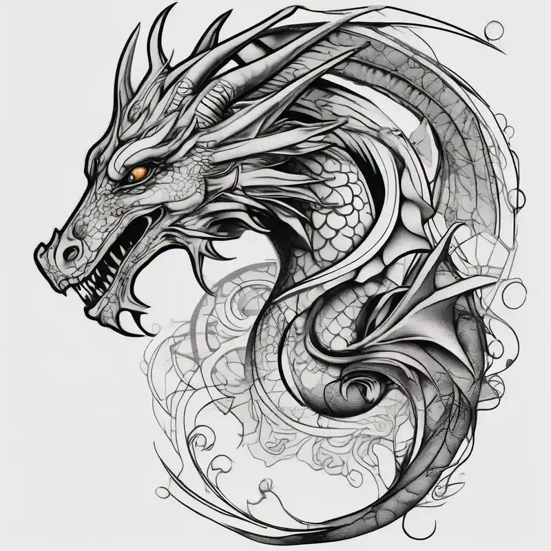 Feminine dragon english dragon tattoo